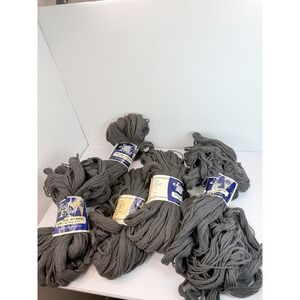 Jack Frost Knitting Worsted Charcoal Grey Yarn 100% Wool Lot 5 - 2 Dye Lots